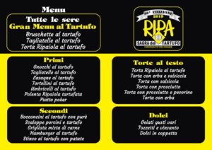 menu Sagra del tartufo