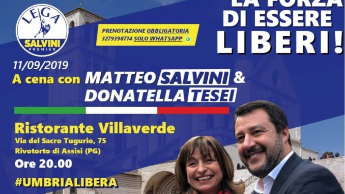 Matteo-Salvini cena a rivotorto