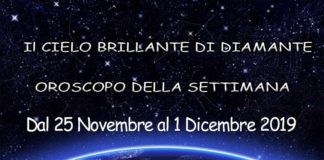 Oroscopo della Settimana dal 25 Novembre al 1 Dicembre 2019