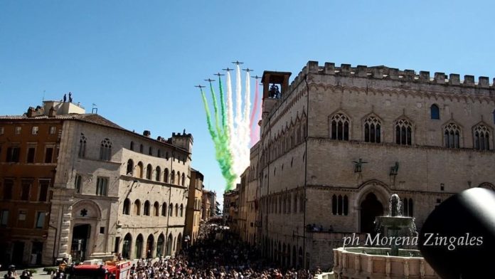 Frecce Tricolori su Perugia